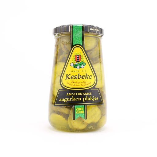 [4609] Kesbeke - augurken plakjes 370 ml     