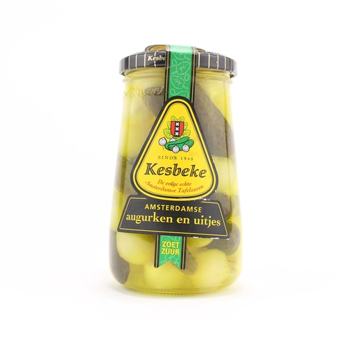 [4604] Kesbeke - augurken&uien 370 ml      