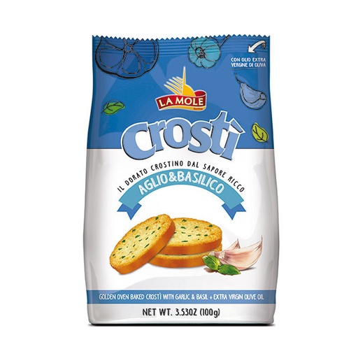[2591] La Mole - Crostì Basil & Garlic 100 gr   