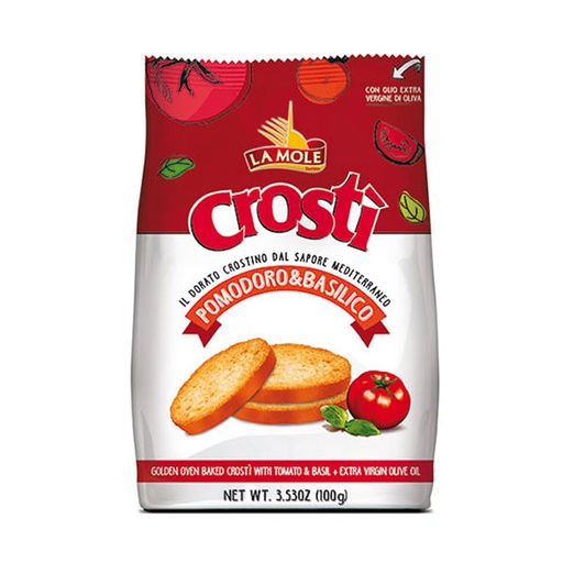 [2592] La Mole - Crostì Tomato & Basil 100 gr   
