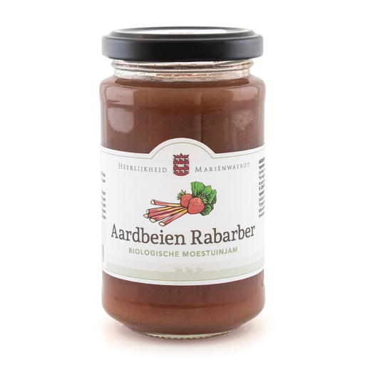 [14424] Mariënwaerdt - Rabarber Aardbeien Moestuinjam 250 g BIO