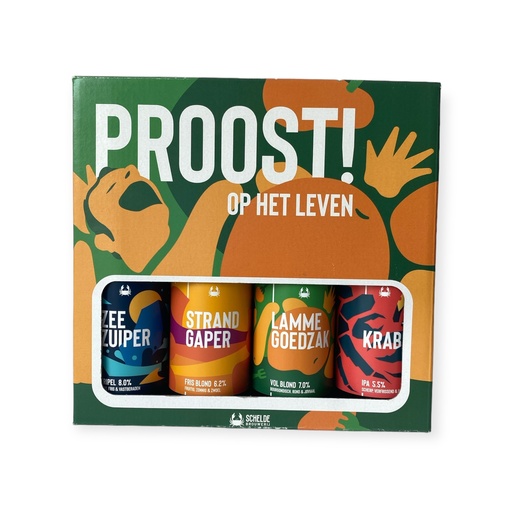[3770] Scheldebrouwerij - Giftpack Proost op het Leven! 4 x 330 ml      