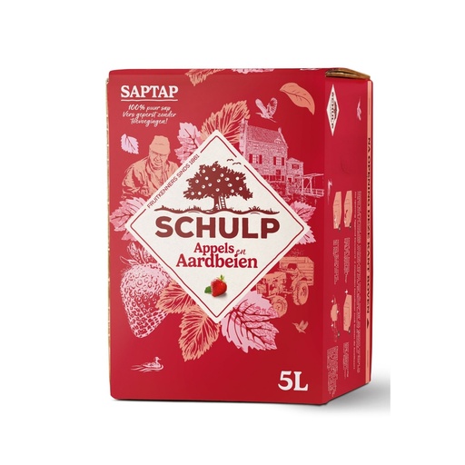 [1932] Schulp - Saptap appel & aardbei 5 liter   