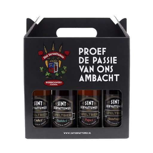 [5265] Sint Servattumus - kadodoos 4 fles 33cl spelt   