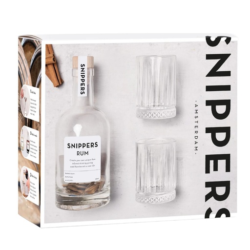 [3343] Snippers - Gift Pack Rum 2 glasses    