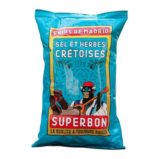 [6955] Superbon - Chips Cretan Herb 135g     