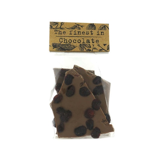[11945] The Finest in Chocolate - Breekchocolade Melk Cranberry 150g     