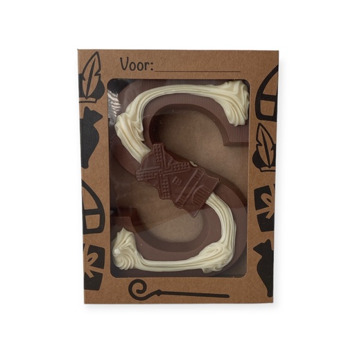 [11927] The Finest in Chocolate - Letter S Speculaas Puur 200 g   