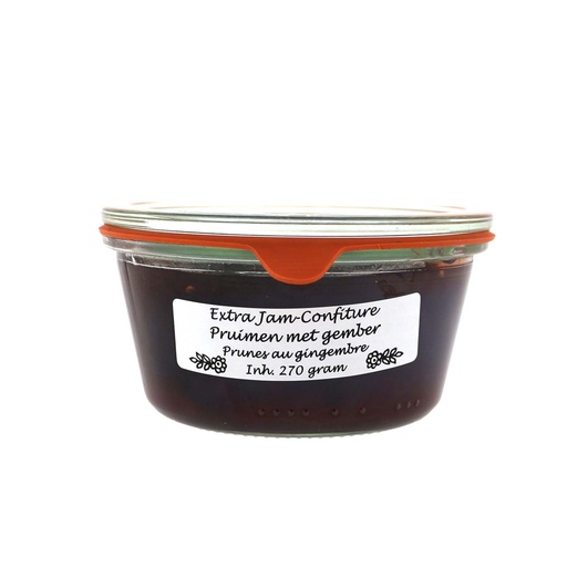 [7163] Theo van Woerkom - Extra Jam Pruim Gember 270g    