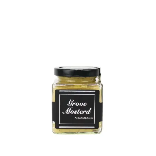 [7117] Theo van Woerkom - Grove Mosterd Vierkant 200 ml