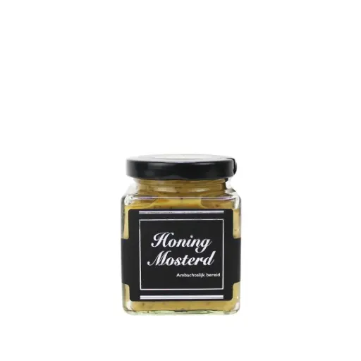[7125] Theo van Woerkom - Honing Mosterd Vierkant 200 ml