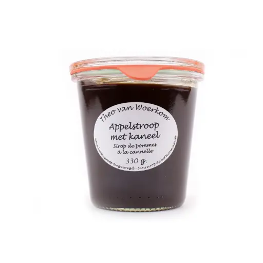 [5075] Theo van Woerkom - appelstroop met kaneel 330 g    