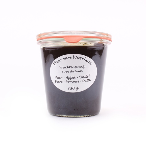 [5076] Theo van Woerkom - appelstroop peer&dadel 330 g     