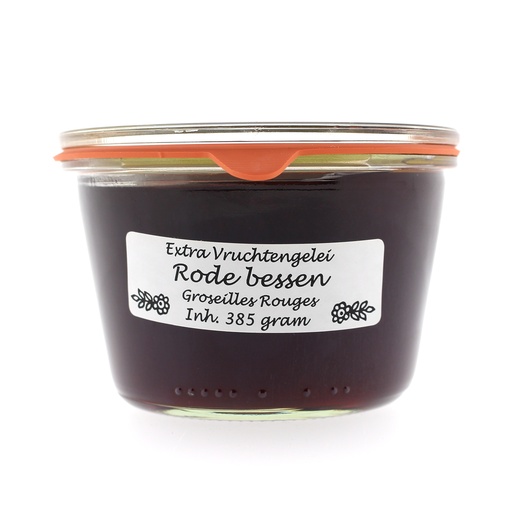 [5001] Theo van Woerkom - rode bessen gelei 385 gr    
