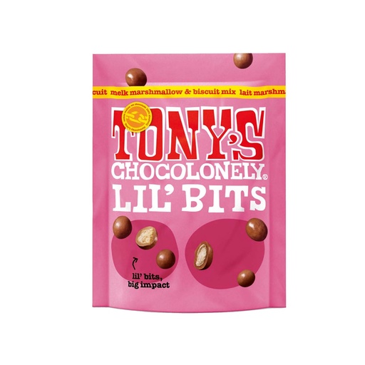 [90038] Tony's Chocolonely - Bits Melk Marshmallow Biscuit 120g    