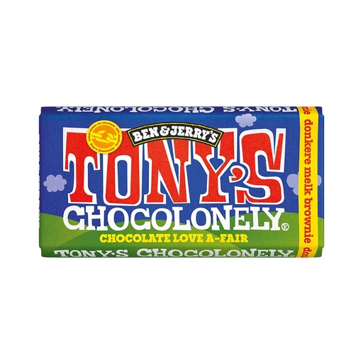 [90012] Tony's Chocolonely - Donkere Melk Browniestukjes 180 g    