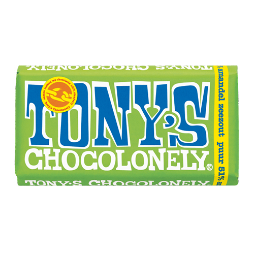 [90007] Tony's Chocolonely - Puur Amandel Zeezout 180 gr    