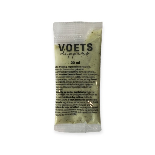 [1002S] Voets Cheese Dippers - Pesto Dressing Sachet 20 ml