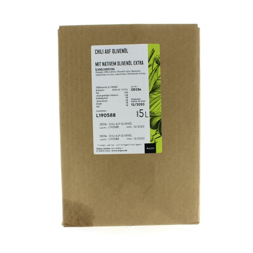 [5383] Wajos - Olijfolie met chilipeper 5 ltr    