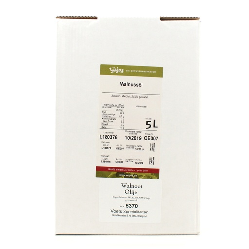 [5370] Wajos - Walnootolie bag-in-box 5 ltr     