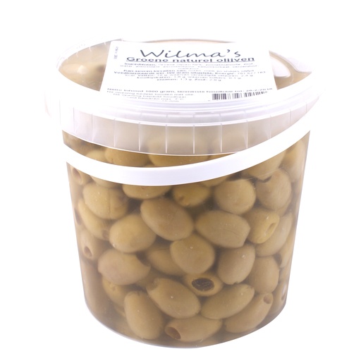 [18000] Wilma's - Groene Olijven Naturel olie 1000 gr   