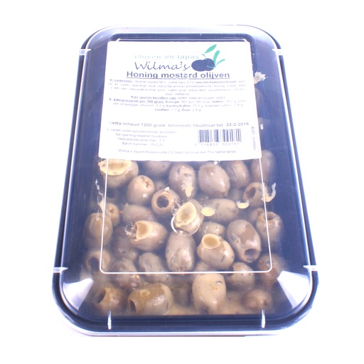[18056] Wilma's - Honing Mosterd Olijven 1200 gr    