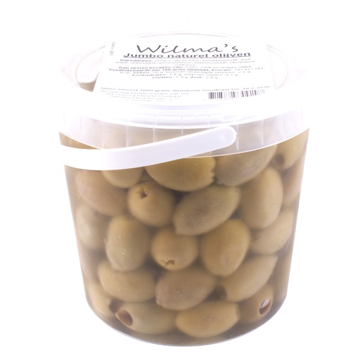[18004] Wilma's - Jumbo Olijven Naturel olie 1000 gr   