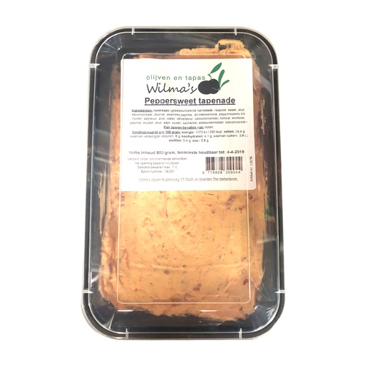 [18156] Wilma's - Peppersweet Roomkaas tapenade 800 gr    