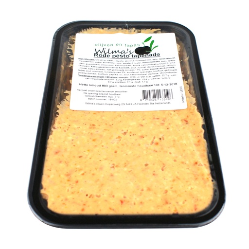 [18165] Wilma's - Rode Pesto Tapenade 800 gr    
