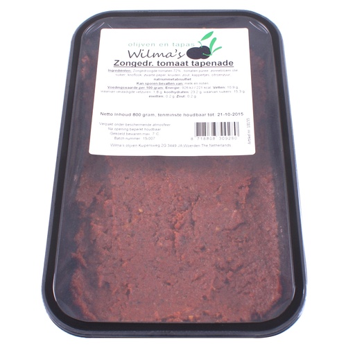 [18155] Wilma's - ZongedroogdeTomaat Tapenade 800 gr     