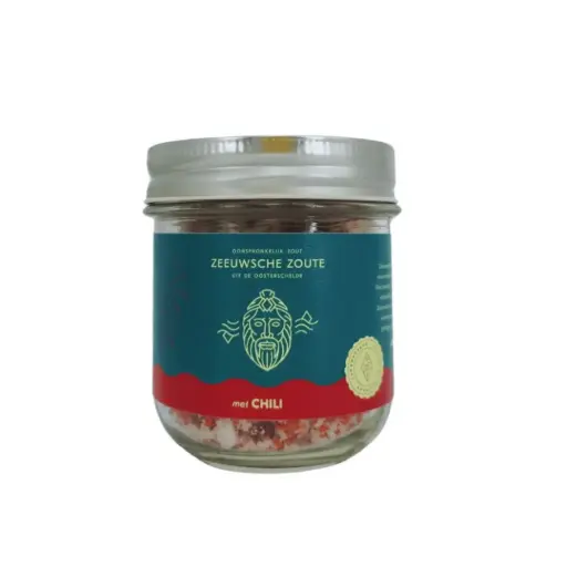 [21031] Zeeuwsche Zoute - Glazen Pot Chili 100 g    