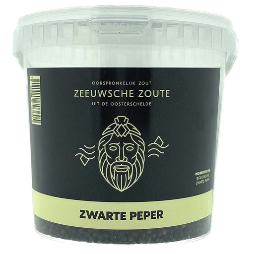 [21025] Zeeuwsche Zoute - Zwarte Peper Emmer 1kg    