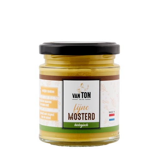 [4101] van TON - Fijne Mosterd 170g BIO    
