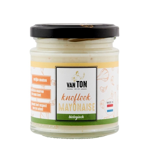 [4133] van TON - Knoflook Mayonaise 160 gr BIO   