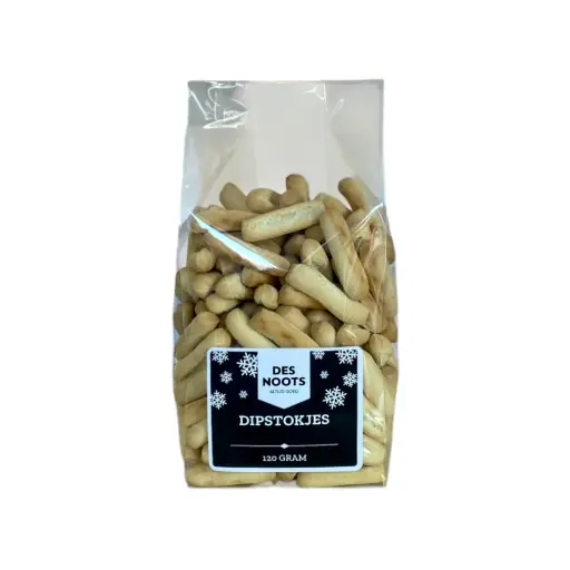 [3017ZW] DES NOOTS - Dipstokjes Zwart Winter 120 g