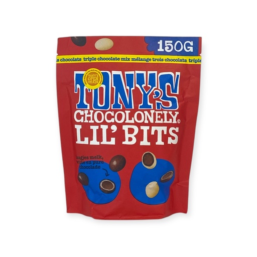 [90050] Tony's Chocolonely -  Bits Mix Triple Chocolade 150g