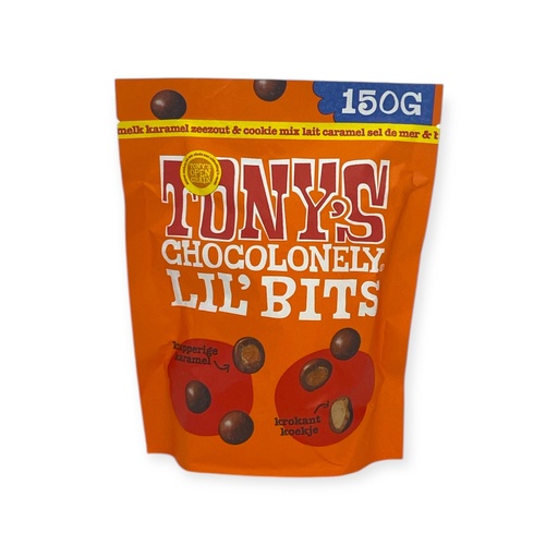 [90048] Tony's Chocolonely -  Bits Melk Kar. Zeezout Biscuit 150g