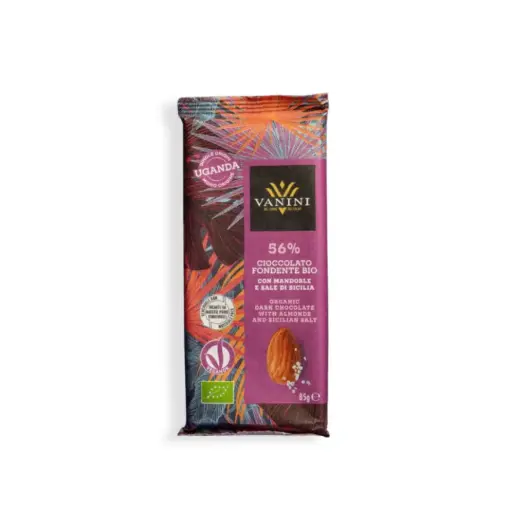 [17052] Vanini - Pure chocolade 56% met hazelnoot en zout BIO 85 g