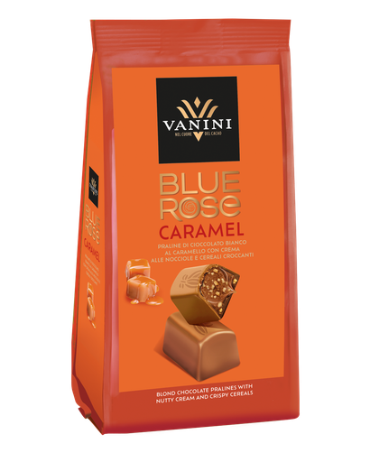 [17092] Vanini - Blue Rose Praline wit karamel en hazelnootvulling 120 g