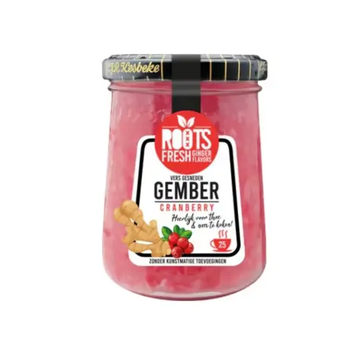 [46034] Kesbeke - Roots - Gember Cranberry 235 g