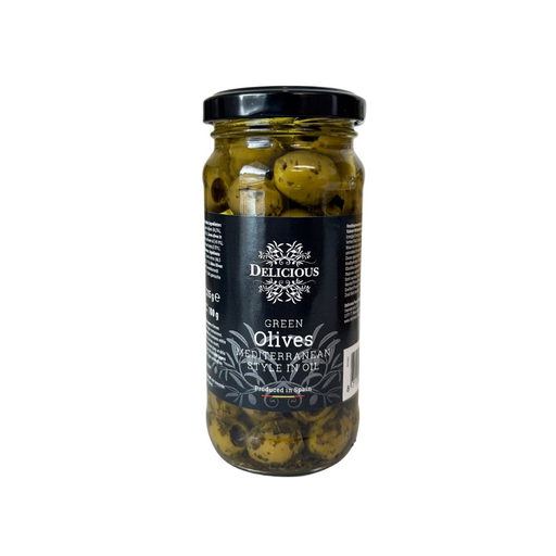 [7049] Delicious Food and Gourmet - Groene Olijven Mediterraanse Stijl 215 g